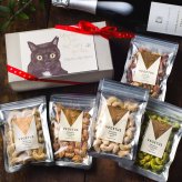 贅沢おつまみ5種類セット/猫ラッピングギフト プレゼント 誕生日 母の日 父の日 敬老の日 ご挨拶 お中元  御祝 御礼 祝 寿 結婚祝 御中元 御歳暮