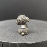 犬 置物 プードル ミニチュア 真鍮製 オブジェ ミニ フィギュア 犬雑貨 アンティーク風 ブラス インテリア 小物 卓上 かわいい プレゼント