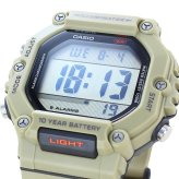 箱なし カシオ 腕時計 メンズ CASIO デジタル カーキ ベージュ 海外モデル 逆輸入 10年電池 100m防水 ストップウォッチ タイマー アラーム LEDライト アウトドア スポーツ 誕生日 父の日 プレゼント ギフト 成人 卒業 入学