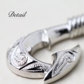 ハワイアンジュエリー ネックレス フィッシュフック モアナ ネックレス 刻印 無料 誕生石入れ可 カレイキニ Mサイズ ロジウムコーティング シルバー925 ギフトラッピング可能 プレゼント ハロウィン 【品番：CG-SP3405】