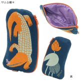  morita MiW ポーチ 小物入れ 化粧ポーチ 定形外 送料無料 動物 楠橋紋織 ガーゼ アルマジロ カラス コモドドラゴン ウサギ ドード ワニと蝶々