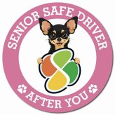 カーサイン 高齢者マーク SENIOR SAFE DRIVER チワピン マグネット 強力 直径13cm 肉球 日本製 車 ステッカー