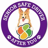 カーサイン 高齢者マーク SENIOR SAFE DRIVER スムースコリー マグネット 強力 直径13cm 肉球 日本製 車 ステッカー