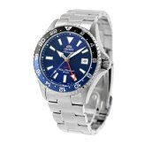 オリエント スポーツ マコ GMT 自動巻き 腕時計 ブランド メンズ ORIENT SPORTS RN-BC0003L アナログ ブルー