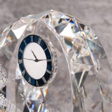  結婚祝 周記念 誕生祝 退職祝 長寿記念 クリスタル時計 DT-23 大サイズ 青時計 名入れ無料