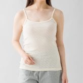 【 日本製 】 オーガニックコットン キャミソール カップなし 綿100% インナー レディース 肌に優しい 肌着 ハヤシニット 8806