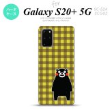 SC-52A SCG02 Galaxy S20+ 5G スマホケース ハードケース くまモン チェック 黄 メンズ レディース nk-s20p-km17