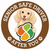 カーサイン 高齢者マーク SENIOR SAFE DRIVER カニンヘンダックスフンド ステッカー シール 直径13cm 肉球 日本製 車