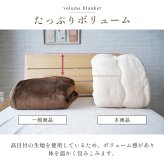 毛布 蓄熱わた入り 高目付 肌触りなめらか ボリューム あったか 洗える 清潔 シングルサイズ 140×200cm なめらかな肌触りの ボリュームあったか毛布 ポリエステル フランネル 寝具 寝室用品 インテリア 綿 アイボリー ベージュ グレー ピンク