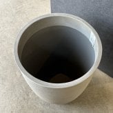 鉢カバー おしゃれ 大型 17号 13号 L M サイズ 植木鉢 KONTON コントン ソンク ラウンドトール 丸型 縦長 背が高い ポリレジン 軽量 屋外 室内 高級 北欧 モダン ナチュラル 観葉植物用 シンボルツリー サボテン 多肉植物 特大 玄関 プランター 底穴なし チャコールグレー