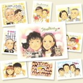 似顔絵 プレゼント 結婚祝い 贈り物 名入れ 手描き ギフト 結婚式 結婚祝い ウェルカムボード 婚礼 ウェディング 新婦 カップル 新郎 両親 修正無料 下書き確認 名入れ サプライズ 親孝行 かわいい 喜ばれる ブライダル 思い出 一生もの ウェディング オーダーメイド イラスト ハロウィン 家族 二次会 初任給 大人数 節目 オリジナル 古希祝い 米寿祝い
