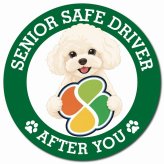 カーサイン 高齢者マーク SENIOR SAFE DRIVER マルプー マグネット 強力 直径13cm 肉球 日本製 車 ステッカー