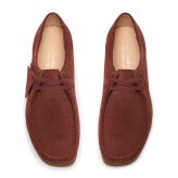 クラークス ワラビー エヴォ レディース モカシン スエード カジュアルシューズ 靴 Clarks 26329301 WallabeeEVOSh 紐靴 軽量ソール マルーン