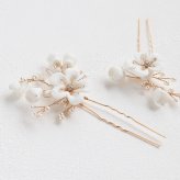 Rora ヘアアクセサリー 通販 ヘアピン 2個セット 髪飾り子ども Uピンセット セレモニー 七五三髪飾り 結婚式お呼ばれ ピアノ発表 入学式卒業式 浴衣着物和装 キッズ女の子用 フォーマルヘア まとめ髪アレンジ パーティー お祭り