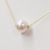 ［pearl210］9mm - 9.5mm 1粒 ネックレス シリコン式 スルーネックレス ホワイトピンク あこや真珠 天草 熊本 日本産