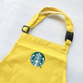 スターバックス ポケモン ピカチュウ キッズエプロン 子供用 エプロン 綿100% 身長100～120cm 男の子 女の子 イエロー スタバ コラボ STARBUCKS ギフト