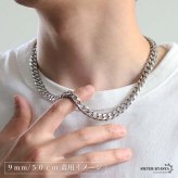 ステンレス 喜平ネックレス チェーンネックレス 幅5タイプ 長さ3サイズ シルバー 6面カット 細身 太め 極太 シンプル 重厚感 普段使い メンズ 男性 金属アレルギー対応