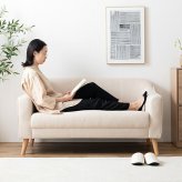 ソファ ソファー 2人掛け 二人掛け 幅130 コンパクト ポケット付き サイドポケット 収納 おしゃれ 北欧 韓国インテリア 丸み 一人暮らし ワンルーム アイボリー アイスグレー Sバネ ウレタン 組立式 リビング 省スペース 2P 耐荷重200kg