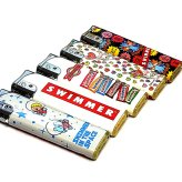 電子ガスライター かわいい SWIMMER 5本セット カラフル デザイン5種 CR対応 使い切り おしゃれ 使い捨て たばこ 喫煙具 レディース ギフト プレゼント