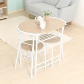 ダイニング3点セット WH 14599 ナチュラル/ホワイト・ブラウン 2色展開 ダイニングセット テーブルセット チェア 食卓 おしゃれ シンプル 新生活 家具 インテリア 不二貿易