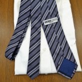 ミチコロンドン ネクタイ  MICHICO LONDON ML44 ブラック/ブルー ブランド ネクタイ 幅7.5cm シルク  日本製 イタリア製生地 ネクタイブランド・ブランドギフト バースデー/誕生日/お祝い クリスマス/バレンタイン/成人祝い 父の日/入社祝い/就職祝い