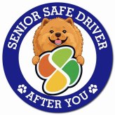 カーサイン 高齢者マーク SENIOR SAFE DRIVER チャウチャウ マグネット 強力 直径13cm 肉球 日本製 車 ステッカー