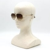 マックスマーラ Max Mara サングラス ノーズパッド UVカット アイウェア スクエア 多角形 ジオメトリック MM0143/S 32F 59 メンズ レディース ユニセックス ゴールド+ブラウングラデーション 海外正規品