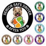 カーサイン 高齢者マーク SENIOR SAFE DRIVER ケアーンテリア マグネット 強力 直径13cm 肉球 日本製 車 ステッカー