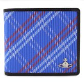 ヴィヴィアンウエストウッド 財布 メンズ 男性用 二つ折り財布 Vivienne Westwood ヴィヴィアン スチュアートチェック ブルー VW4295 (5115003MM-C00A8-K204) 【2026年秋冬モデル】 【ラッピング無料 誕生日 お祝い プレゼント ギフト 贈り物】