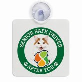 カーサイン 高齢者マーク SENIOR SAFE DRIVER ターキッシュバン 車内用 吸盤タイプ 収れん火災防止タイプ 肉球 日本製 車 ステッカー
