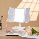 女優ミラー 卓上 三面鏡 LED 化粧鏡 拡大鏡 折りたたみ 充電式 収納 ライト付き 調色 調光 usb メイクミラー スタンドミラー 誕生日 プレゼント ギフト 贈り物 女性 母の日