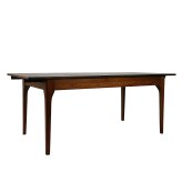 ダイニングテーブル 伸長式 無垢材 レッドオーク 天然木 W150/180xD80xH71cm 食卓テーブル 木製 食卓机 リビング ダイニング ブラウン おしゃれ 新生活