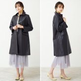 本革 レザーコート レディース ラム革 軽い 秋 ステンカラー ロングコート カジュアル アウター 革コート 女性 大人 上品 ネイビー 7号 9号 11号 13号 レザー コート ステンカラーコート 革 ギフト プレゼント 6F (04000093r)