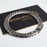 ステンレス ダブル喜平ブレスレット チェーンブレスレット メンズブレスレット 6面カット 幅8mm 18cm 21cm 中折れ式 定番 人気 存在感 男性 金属アレルギー対応