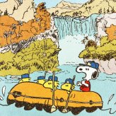 スヌーピー ラフティング ミニタオル ブルー 西川 日本製 SNOOPY