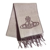 ヴィヴィアンウエストウッド マフラー Vivienne Westwood 81030006 W01MK I401 Double Face Scarf BORDEAUX リバーシブル ビッグオーブロゴ