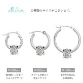 ハワイアンジュエリー フープピアス ピアス ホワイトゴールド ピアス 外径13mm クロッシングピアス ハイビスカス 透かし バレル 樽 小ぶり ゴールド 揺れる 片耳(1個)購入可 K14 14K 0G ゲージ BY THE SEA バイザシー プレゼント ハロウィン 【品番：GE212W】