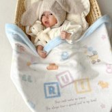 【お名前入りブランケット】Hello Baby ハローベビー 赤ちゃん 新生児 名入れ ギフト 出産祝い ニューボーン 誕生日 出産準備 撮影アイテム ベビーブランケット
