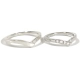 pt900 プラチナV字リング【刻印無料】結婚指輪 マリッジリング V字型 プラチナ900 ダイヤモンド 天然石 4月 誕生石 ハンドメイド 手作り 結婚 結婚式 マリッジ ペアリング メンズ レディース ペア 誕生日 プレゼント ギフト包装 彫金 箱入り Grand Galleria グランドガレリア