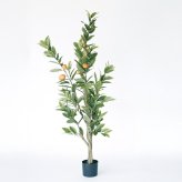 観葉植物 造花 レモンの木 BROWN 全高約152cm 大型 フェイクグリーン 本物そっくり おしゃれ インテリア 人工観葉植物 アーティフィシャルグリーン オフィス 店舗 ホテル 開店祝い 室内 レモン 檸檬 フェイク