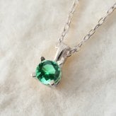 エメラルド ネックレスプラチナ ネックレス 5月誕生石 一粒 PT950 プラチナ950 白金 チェーン 長さ選べる 40cm 45cm 50cm ギフトラッピング可能 シンプル 華奢 上品 Rapture 彼女 妻 女性 レディース 誕生日 プレゼント ハロウィン 【品番：CG-RSP-29051PT-5】