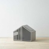 ペットハウス Lサイズ ミルク ガルバリウム製 犬 猫 屋内用 おしゃれ 北欧風 耐久性 お手入れ簡単 隠れ家 室内小屋 スリット付き コード穴付き S24-0553 セトクラフト