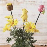 セトクラフト くまのプーさん ピック 3本セット クラシックプー 飾り 園芸 ガーデニング 雑貨 ピグレット ティーポット ディズニー キャラクター グッズ インテリア おしゃれ プレゼント ギフト