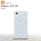 SC-56B Galaxy A22 スマホケース ソフトケース 唐草 クリア 水色 メンズ レディース nk-a22-tp1127