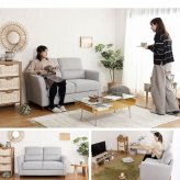 ソファ 座椅子 2人掛け ハイバック おしゃれ コンパクト 2人がけ 二人がけ ー 2人掛 リビング フロア ファブリック Rolf 幅147cm 高級感 大人テイスト ナチュラルモダン シンプル