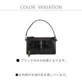 お財布ポシェット 牛革 クロコダイル レディース ショルダーバッグ レディース 小さめ ホーンバッグ 3WAY ミニバッグ ポシェット 斜め掛け 本革 ワニ革 レザー 大人 クラッチバッグ 革 小さいバッグ お財布ショルダー ギフト プレゼント 4FA (06001330r)
