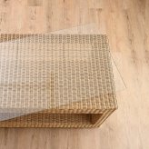 アウトドアテーブル 110cm幅 ナチュラル シンセティックラタン コード ラタン調 テーブル 屋外 屋内 大型 耐候性 撥水性 耐久性 アウトドア キャンプ プールサイド ガーデン 庭 ベランダ テラス リゾート ベージュ 屋外テーブル ソファ 自宅 新生活