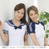 選べる2タイプ 水着素材 コスプレ レディース PixyParty セーラー服 体操服 ブルマ風 セパレート水着 タンキニ セット パッド入り S M L ネイビー ホワイト かわいい セクシー コスプレ水着 スクール水着風 体操着 撮影会 個撮 イベント ハロウィン 仮装 衣装 コスチューム