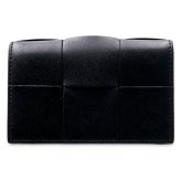 ボッテガヴェネタ BOTTEGA VENETA カードケース 名刺入れ メンズ レディース マキシイントレチャート 本革 レザー ブラック 黒 スナップボタン ビジネスカードケース 679849 V47V2 8803