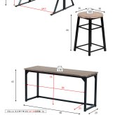 シーンに合わせて天板サイズを変えられるダイニングテーブルにイス2脚が付いたダイニング3点セット。デスクとして使っても◎ 新生活